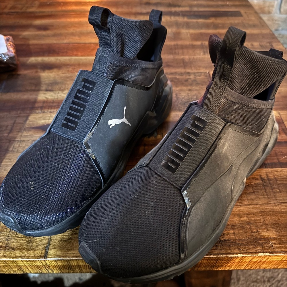 Puma Black High-Top Athletic Sneakers
